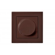 Диммер (светорeгулятор) поворотный 600W, без рамки, EPSILON коричневый
