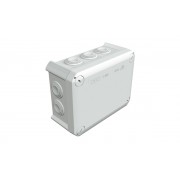 Коробка распред. T 100 без клемм, IP66, 150х116х67мм, 10 вводов М25, серый, полипропилен