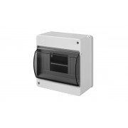 Коробка электротехническая для пломбировки MINI S-6, 6M, без клемм, дымчатая дверца, 140x130x66mm, IP20