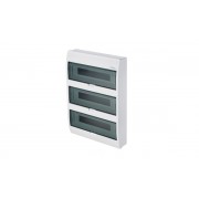 Щит навесной ELEGANT 3x18M, N/PE 4x 2x16+12x10mm2, 3x дымчатых пласт. двери, белый RAL9003, 550x303x98mm, IP40