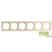 Рамка 6–местная SlimLine, EPSILON песочный