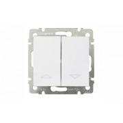 Valena - Кнопка для управления рольставнями двойная, белый