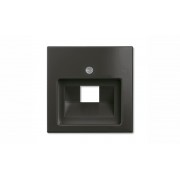 Basic 55 - Лицевая панель для одинарной информационной розетки (шато-черный)