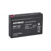 Батарея аккумуляторная Acumax AM7.2-6, T1, 6V/7.2Ah, 94(100)x151x34 HxLxW, 1.1kg, 6-9 лет