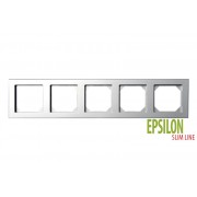 Рамка 5–местная SlimLine, EPSILON металлик