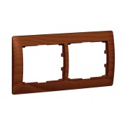 Galea Life - Рамка на 2 поста горизонтальная, Cherry Wood