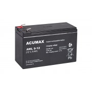 Батарея аккумуляторная Acumax AML9-12, T2, 12V/9Ah, 102x151x65 HxLxW, 2.7kg, 10-12лет