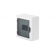 Щит навесной ECO BOX 1x6M, N/PE 2x 2x16+3x10mm2, дымчатая пласт. дверь, белый RAL9003, 198x192x96mm, IP40