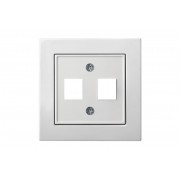 Адаптор для 2 модулей типа "кейстоне" прямой, без рамки, EPSILON белый