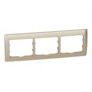 Galea Life - Рамка на 3 поста горизонтальная,Titanium