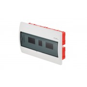 Щит встраиваемый ELEGANT 1x18M, N/PE 2x 2x16+12x10mm2, дымчатая пласт. дверь, белый RAL9003, 260x409x95mm, IP40