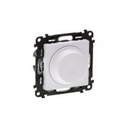 Valena Life - Светорегулятор с поворотной ручкой универсальный 300Вт без нейтрали, белый (инд.упак)